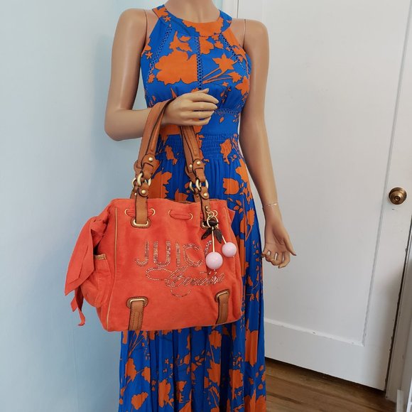 NWOT Juicy Couture with Beautiful Cherry Charms, Terrycloth Bag. - Picture 3 of 17